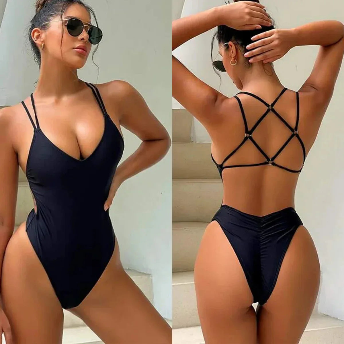 Beauty Back One Piece Swimsuit - Fashion Forward - SandiFreckles Surf & Swimwear