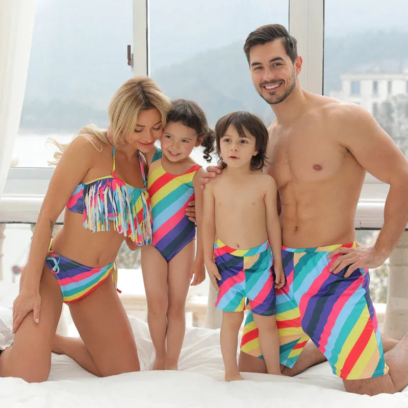 European American Parent-Child Swimwear - Stylish & Comfortable Fit - SandiFreckles Surf & Swimwear
