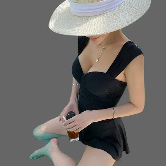 Thin One-Piece Swim Skirt with Belly Coverage - Slim Fit - SandiFreckles Surf & Swimwear