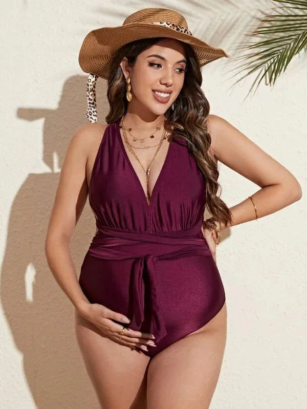 Women's Multicolor One-piece Swimwear For Pregnant Women - SandiFreckles Surf & Swimwear