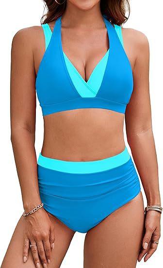 Bikini Color Block Split Women's Swimsuit - SandiFreckles Surf & Swimwear