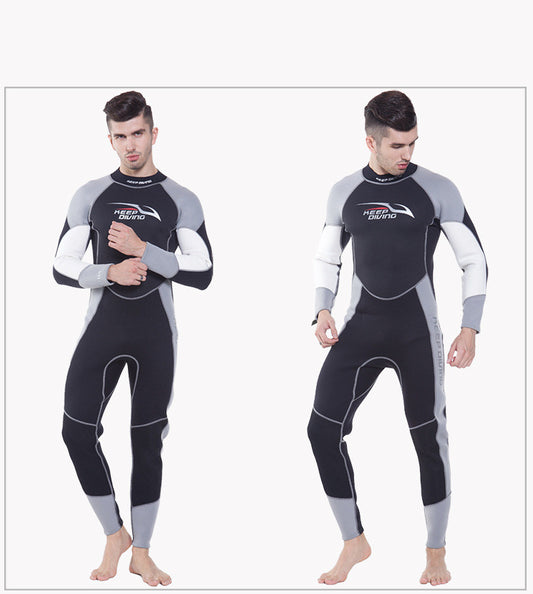 Long-sleeved One-piece Sun Protection Warm And Wear-resistant Wetsuit Men's Winter Swimsuit