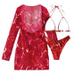 Printed Hollow Out Beach Dress - Fashionable Bikini Set - SandiFreckles Surf & Swimwear