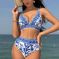 Split Bikini High Waist Print Swimsuit - SandiFreckles Surf & Swimwear