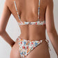 Floral Underwire String Bikini - Supportive Swimwear - SandiFreckles Surf & Swimwear