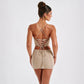 Solid Colour Knitted Beach Skirt Ensemble - Chic & Sexy - SandiFreckles Surf & Swimwear