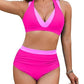 Bikini Color Block Split Women's Swimsuit - SandiFreckles Surf & Swimwear