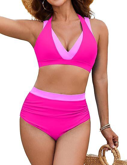 Bikini Color Block Split Women's Swimsuit - SandiFreckles Surf & Swimwear