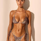 Leopard Print Three-Point String Bikini - Drawstring - SandiFreckles Surf & Swimwear