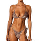 Leopard Print Three-Point String Bikini - Drawstring - SandiFreckles Surf & Swimwear