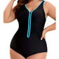 Backless V-Neck One Piece Swimsuit - Plus Size - SandiFreckles Surf & Swimwear