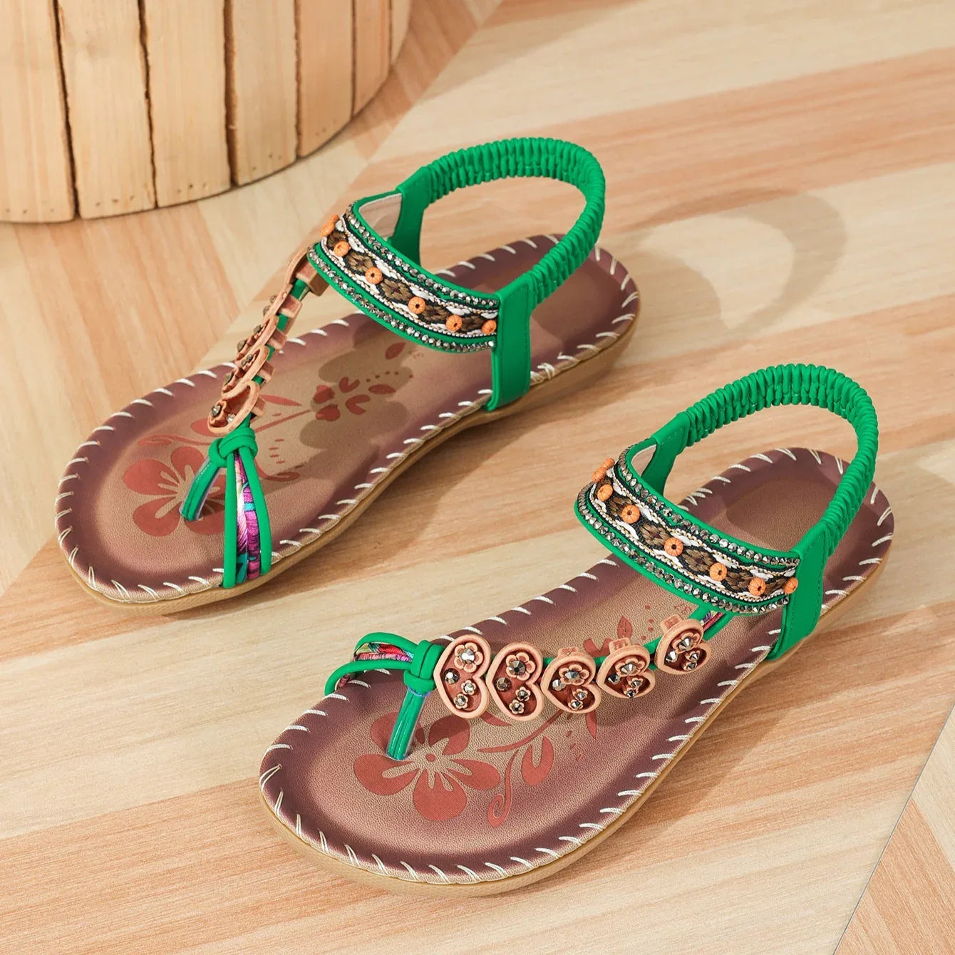 Women's Bohemian Flat Sandals - Stylish Beach Comfort - SandiFreckles Surf & Swimwear