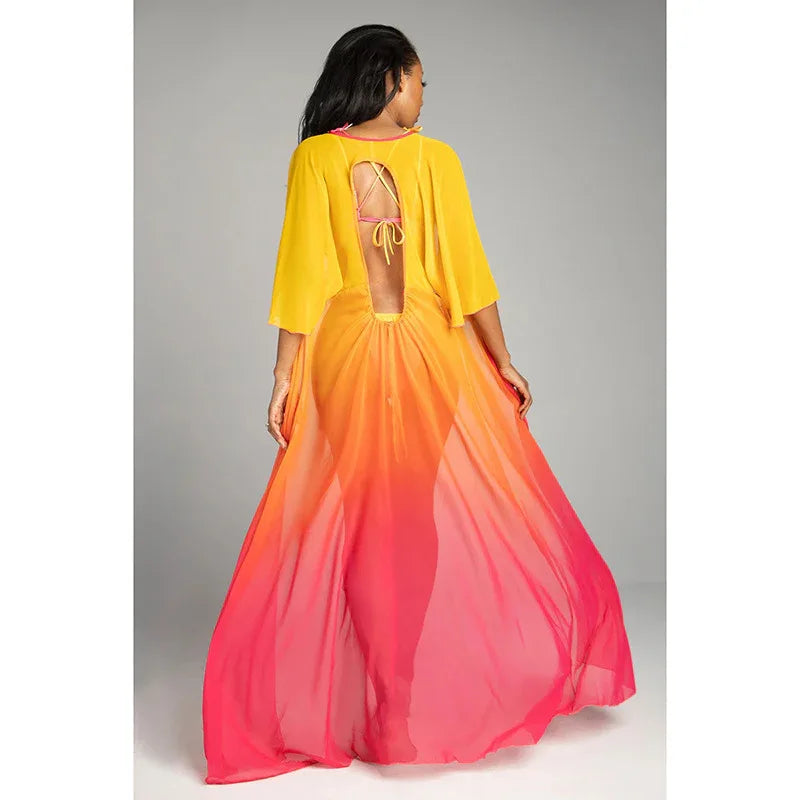 Sexy Gradient Swimwear European And American Bikini Split Swimsuit - SandiFreckles Surf & Swimwear