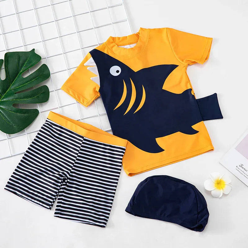 Children'S Swimwear Boys Boys Korean Baby Hot Spring Sunscreen Quick-Drying Small, Medium And Big Kids Split Seaside Beach Swimwear - SandiFreckles Surf & Swimwear