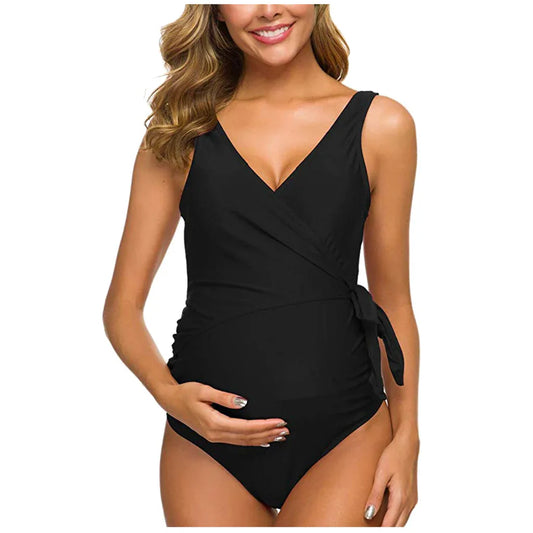 Stylish One-Piece Maternity Swimwear - Comfortable & Supportive Design - SandiFreckles Surf & Swimwear