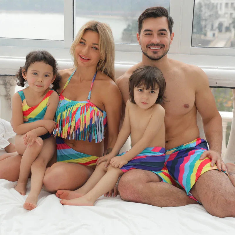 European American Parent-Child Swimwear - Stylish & Comfortable Fit - SandiFreckles Surf & Swimwear