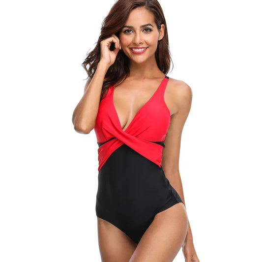 Push-Up High Waist Monokini - Sexy Solid Colour - SandiFreckles Surf & Swimwear