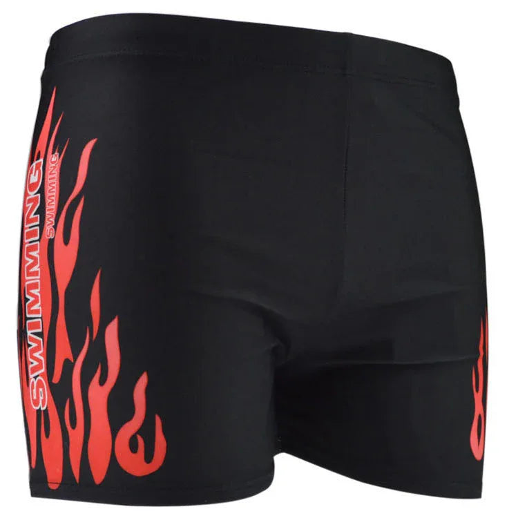 Men's Flame Swimming Trunks - Quick Drying and Comfortable Fit - SandiFreckles Surf & Swimwear