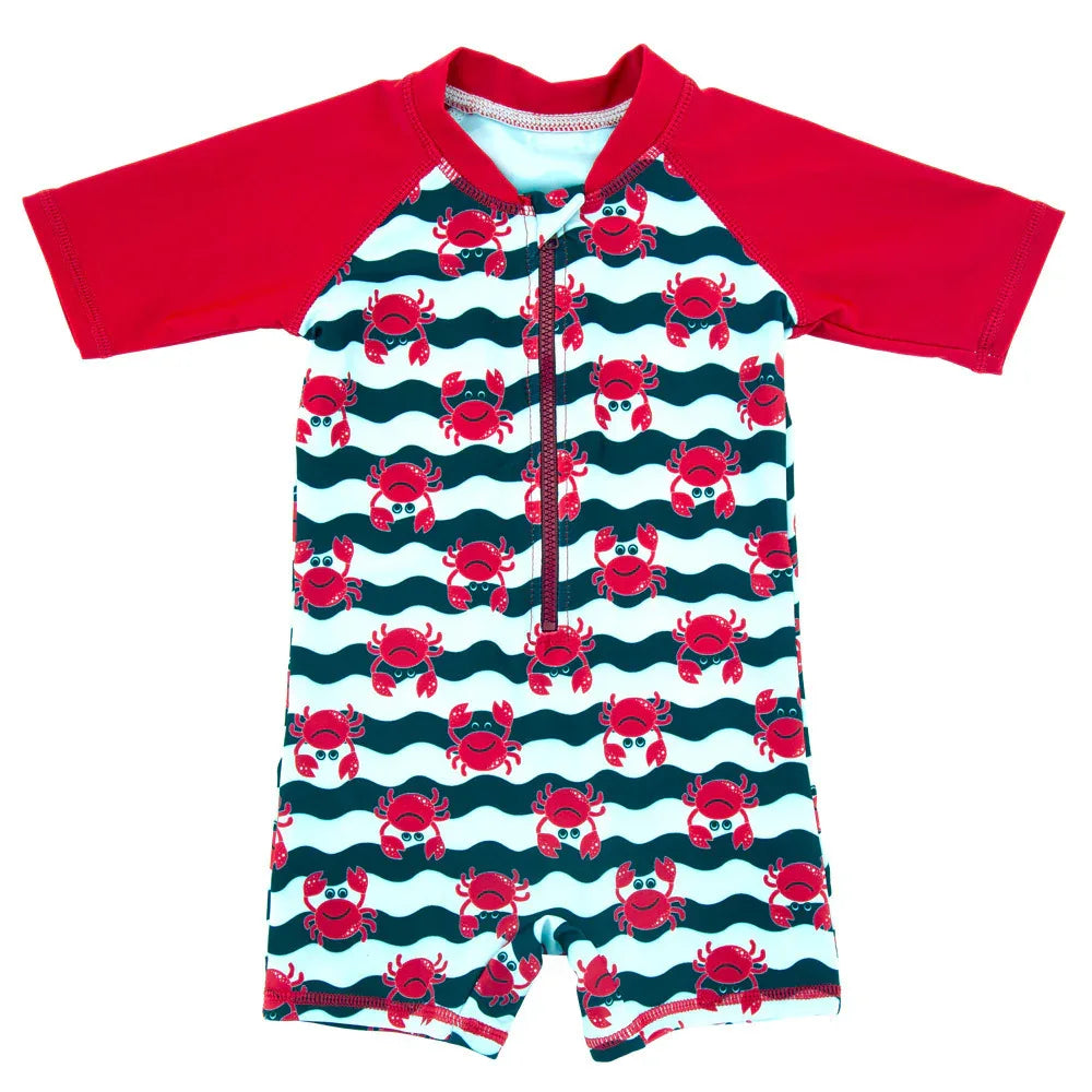 Boys' Korean Style Short Sleeve Swimwear - Comfort & Style for Kids - SandiFreckles Surf & Swimwear