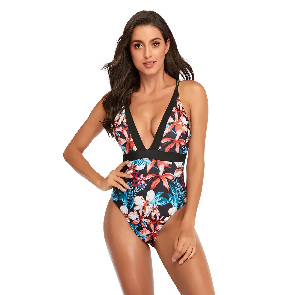 Printed Conservative One Piece - Feminine & Modest - SandiFreckles Surf & Swimwear