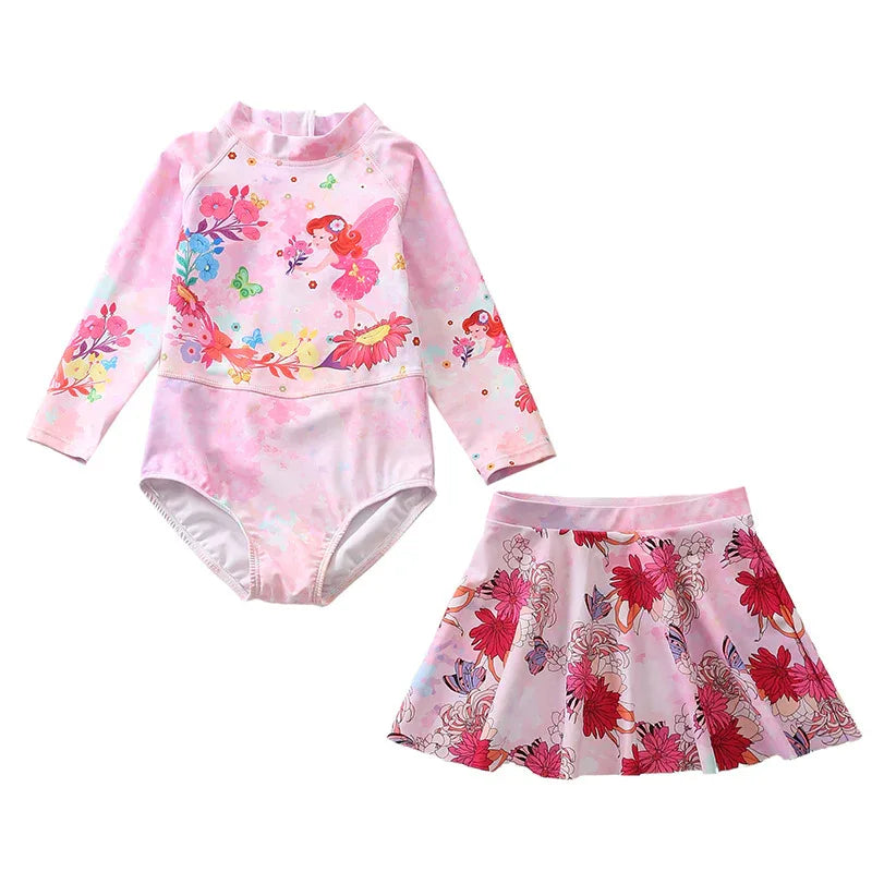 Children's Mermaid One Piece Swimwear - Sunscreen & Comfortable Fit - SandiFreckles Surf & Swimwear