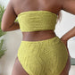 Tube Top High Waist Plus Size Bikini - Pure Colour - SandiFreckles Surf & Swimwear