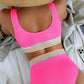 High Waist Split Bikini Solid Color - SandiFreckles Surf & Swimwear