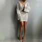 Solid Colour Stand-Up Collar Knitted Bikini Blouse - SandiFreckles Surf & Swimwear