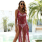 Sexy Swimsuit Strap Bikini Blouse Tassel Swing Dress Hollow Out - SandiFreckles Surf & Swimwear