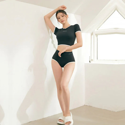 Conservative High Waist Bikini - Comfortable Support for All Body Types - SandiFreckles Surf & Swimwear