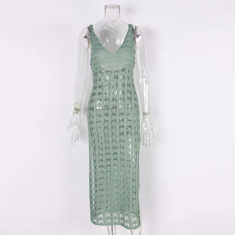 Bikini Strap Blouse Hollow-Out Dress - Beach Cover - SandiFreckles Surf & Swimwear