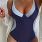 V-Neck Tummy Control One Piece Swimsuit - Sporty & Slimming - SandiFreckles Surf & Swimwear