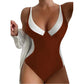 V-Neck Tummy Control One Piece Swimsuit - Sporty & Slimming - SandiFreckles Surf & Swimwear