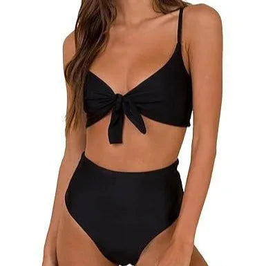 Women's Bow High Waist Bikini Suit - SandiFreckles Surf & Swimwear