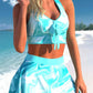 Split Swimwear Skirt Conservative Large Print - SandiFreckles Surf & Swimwear