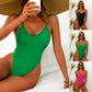Deep V One Piece Swimsuit - Eye-Catching & Comfortable - SandiFreckles Surf & Swimwear