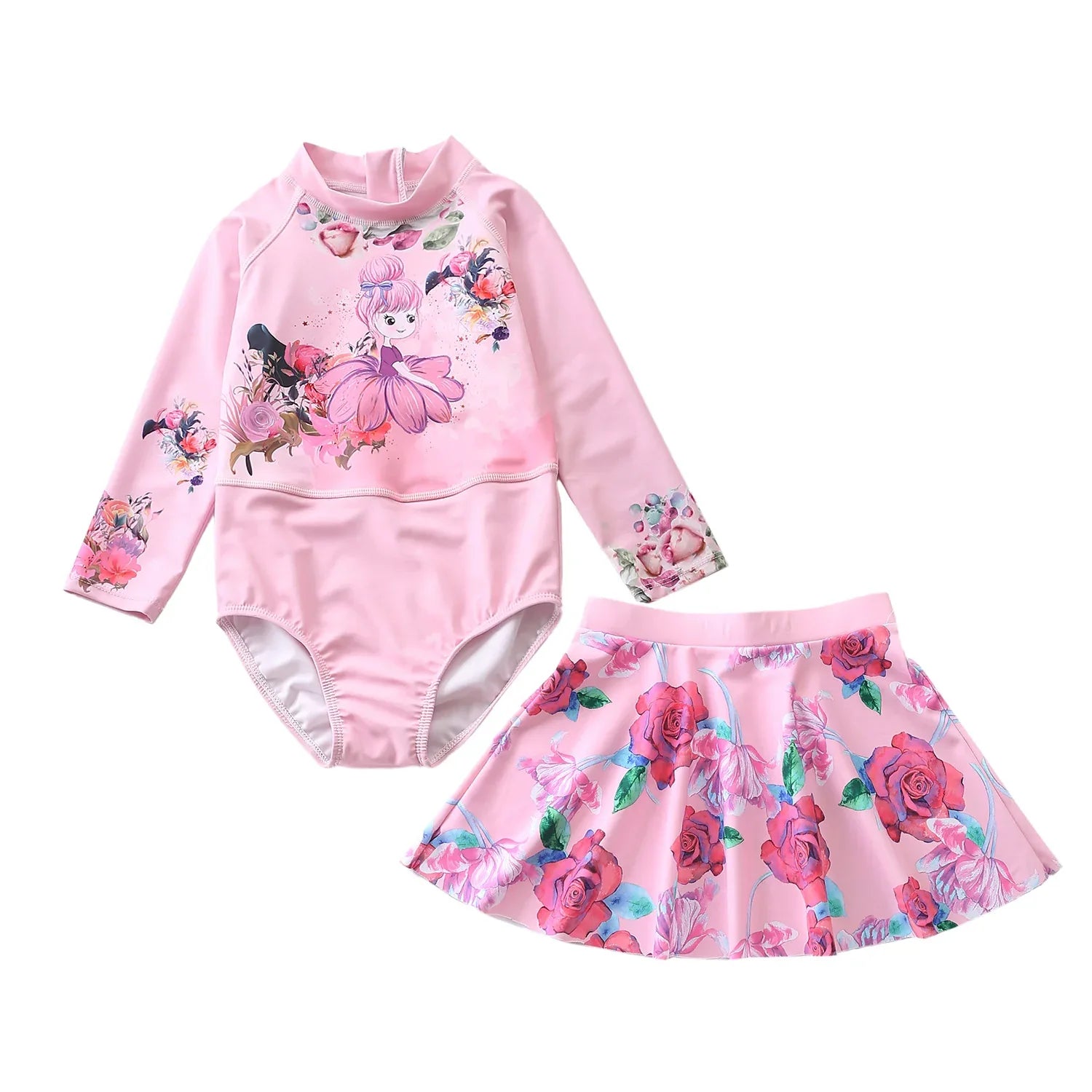 Children's Mermaid One Piece Swimwear - Sunscreen & Comfortable Fit - SandiFreckles Surf & Swimwear