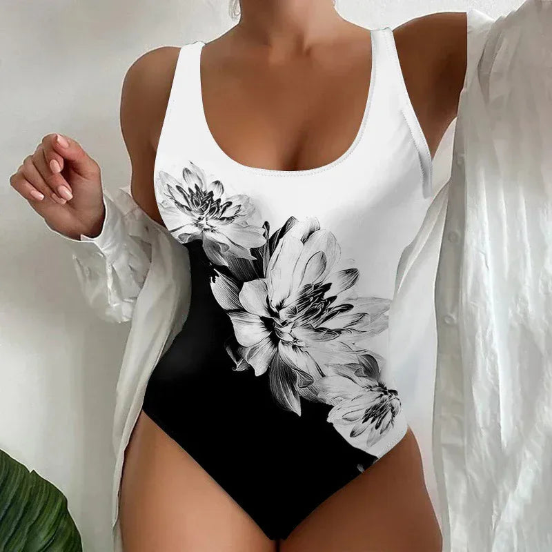 Classic One-Piece Swimsuit - Timeless Elegance - SandiFreckles Surf & Swimwear