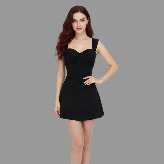 Thin One-Piece Swim Skirt with Belly Coverage - Slim Fit - SandiFreckles Surf & Swimwear