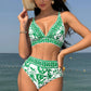 Split Bikini High Waist Print Swimsuit - SandiFreckles Surf & Swimwear