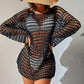 Mesh Hollow Out Knitted Bikini Blouse - Breathable Cover - SandiFreckles Surf & Swimwear