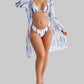 Mesh Long Sleeve Sun-Proof Bikini Three-Piece - European Style - SandiFreckles Surf & Swimwear