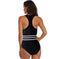 Solid Colour Mesh Racing One Piece - Performance & Style - SandiFreckles Surf & Swimwear