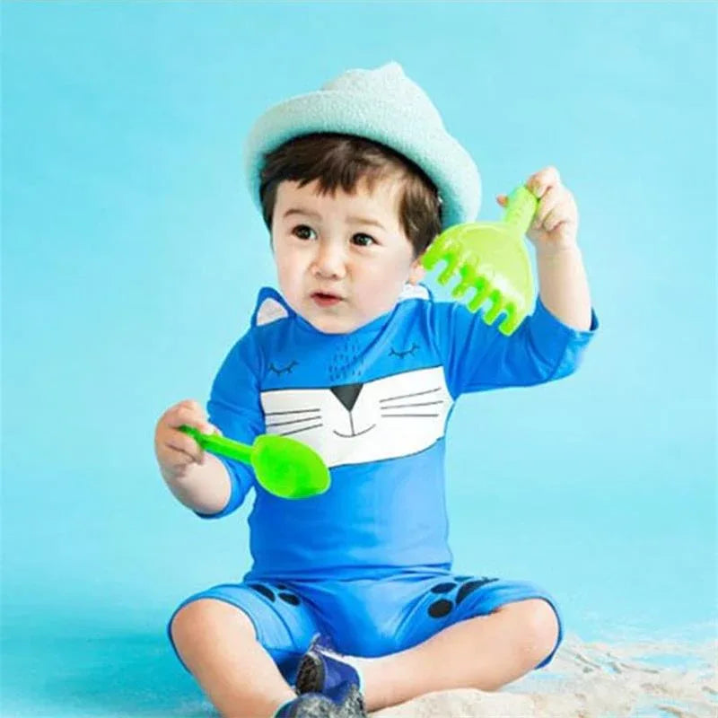 Cozy Swimwear for Infants 1-3 Years - Soft, Playful Design - SandiFreckles Surf & Swimwear