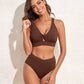 Sexy Cross Push Up Bikini High Waist Slimming Two-piece Swimsuits - SandiFreckles Surf & Swimwear