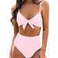Women's Bow High Waist Bikini Suit - SandiFreckles Surf & Swimwear