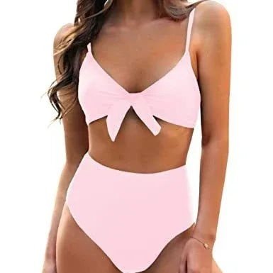 Women's Bow High Waist Bikini Suit - SandiFreckles Surf & Swimwear