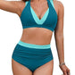 Bikini Color Block Split Women's Swimsuit - SandiFreckles Surf & Swimwear