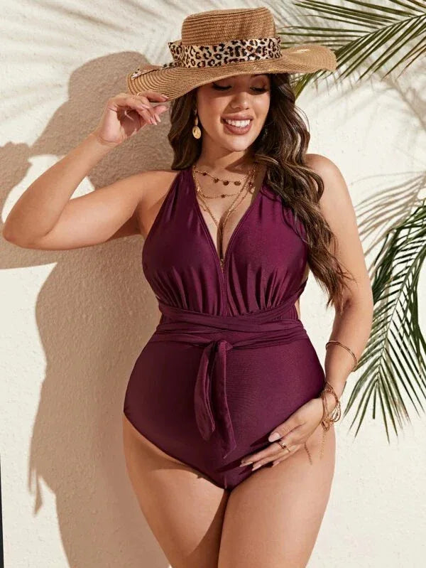Women's Multicolor One-Piece Swimwear - Supportive & Comfortable Fit - SandiFreckles Surf & Swimwear