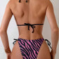 Zebra Print Triangle String Bikini - Bold Style - SandiFreckles Surf & Swimwear